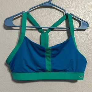 Champion DuoDry Blue and Green Sports Bra - Size XL